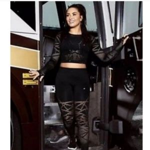 NWT Demi Lovato Fabletics Black Top Size XS